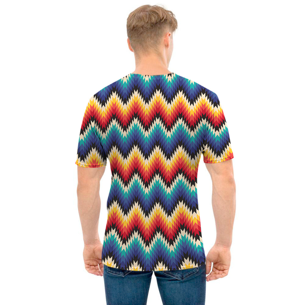 Native Tribal Inspired Pattern Print Men's T-Shirt