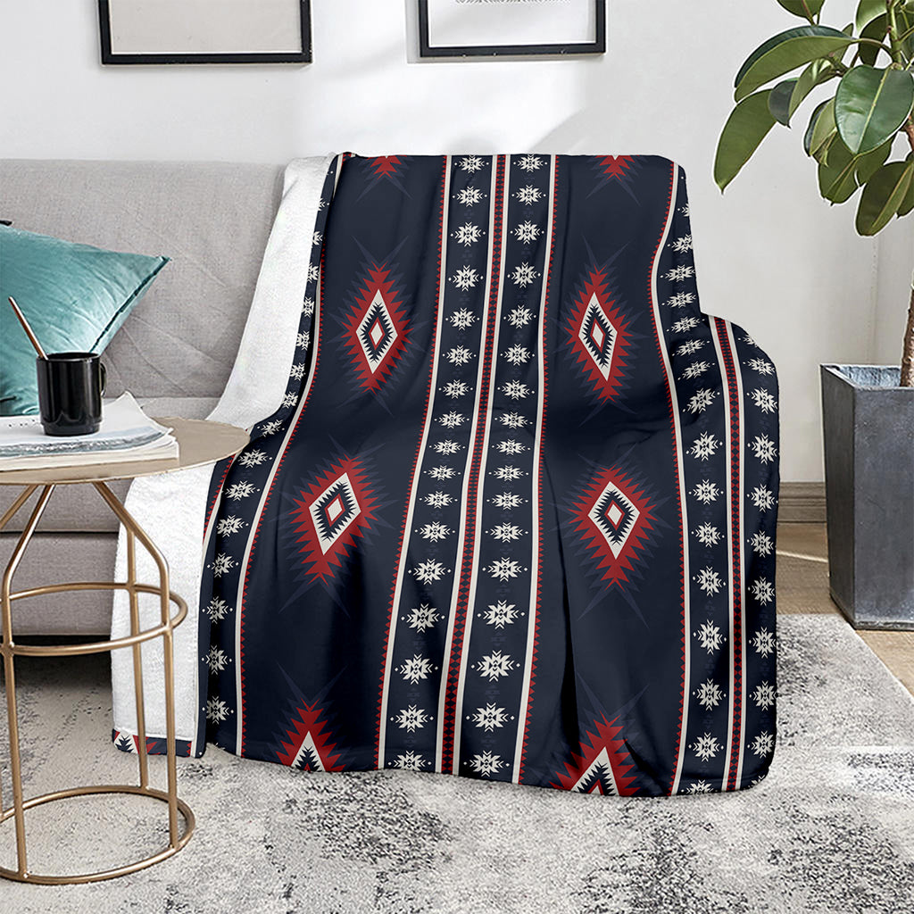 Native Tribal Navajo Pattern Print Blanket