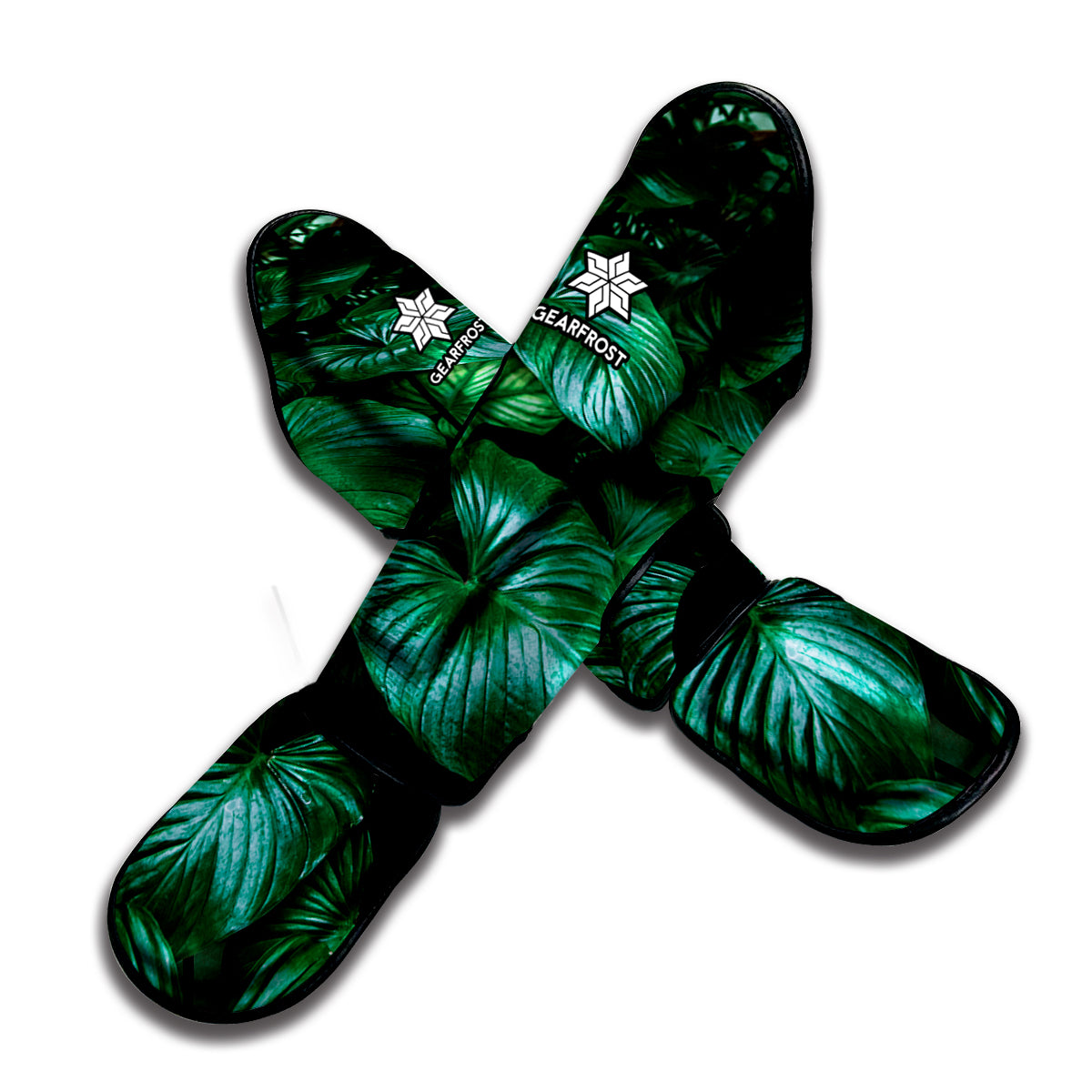 Natural Tropical Leaf Print Muay Thai Shin Guard