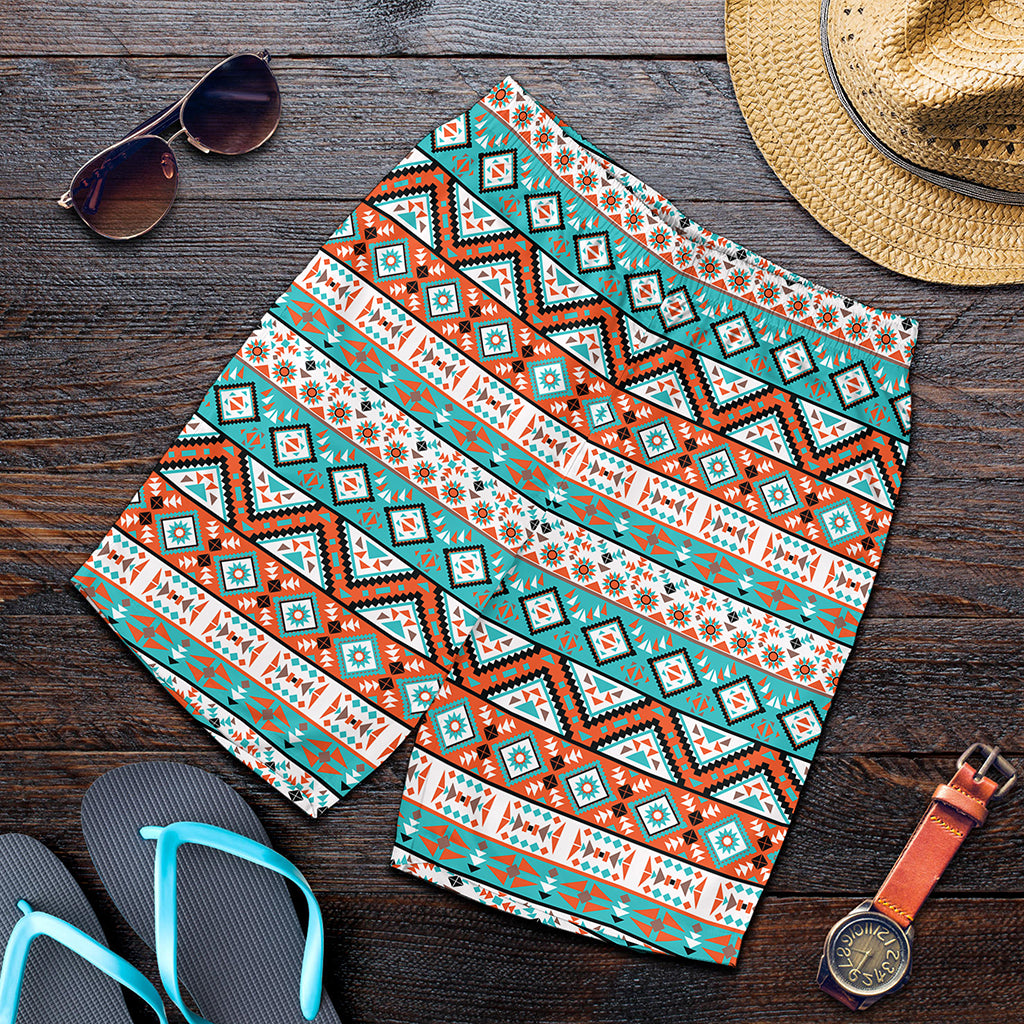 Navajo Geometric Pattern Print Men's Shorts