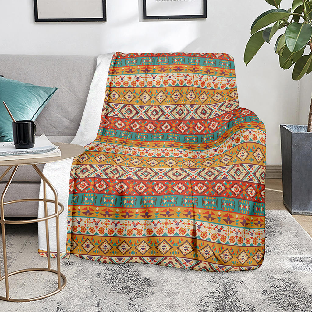 Navajo Native Pattern Print Blanket