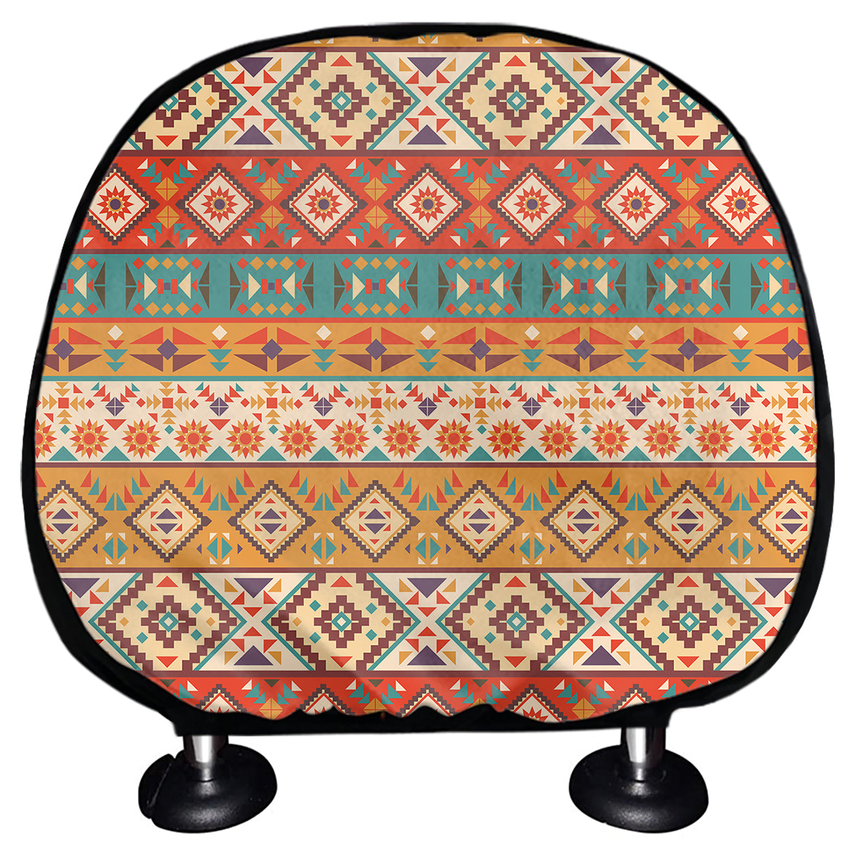 Navajo Native Pattern Print Car Headrest Covers