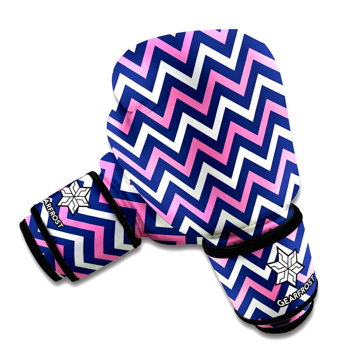 Cow Pink And White Print Pattern Boxing Gloves