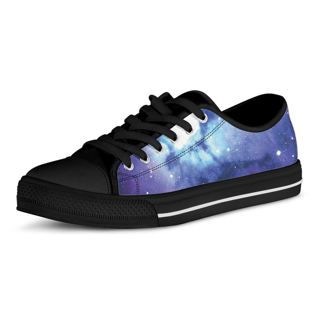 Nebula Space Print Black Low Top Shoes