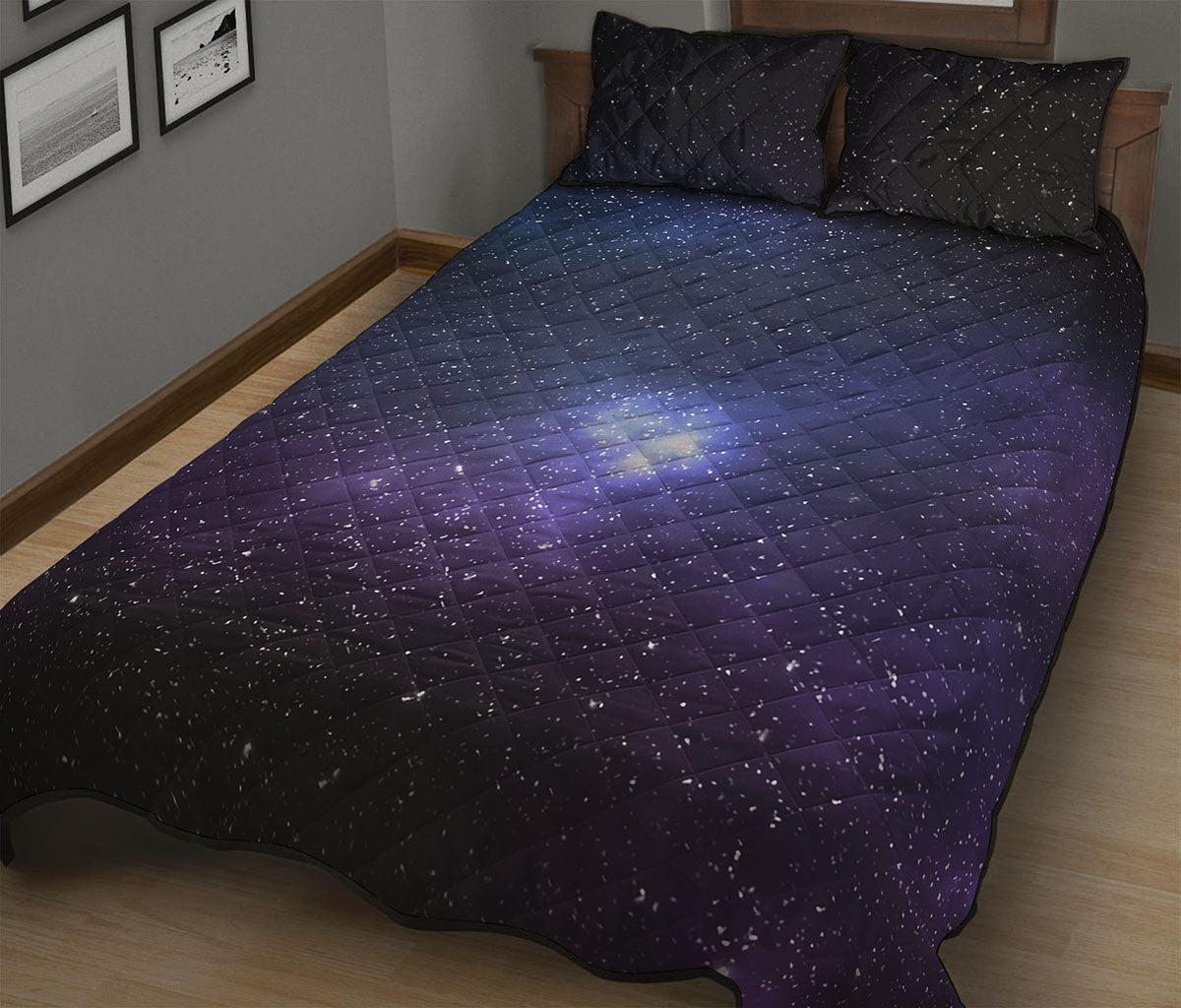 Nebula Universe Galaxy Deep Space Print Quilt Bed Set