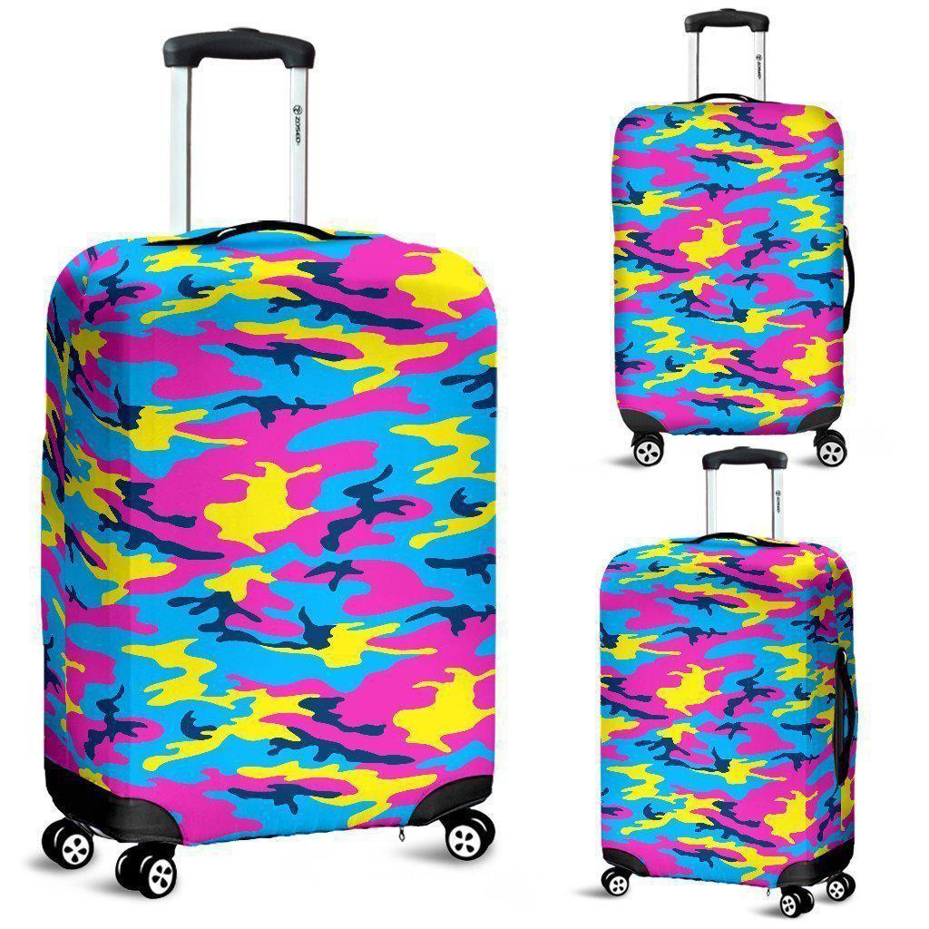 Neon Camouflage Print Luggage Cover GearFrost