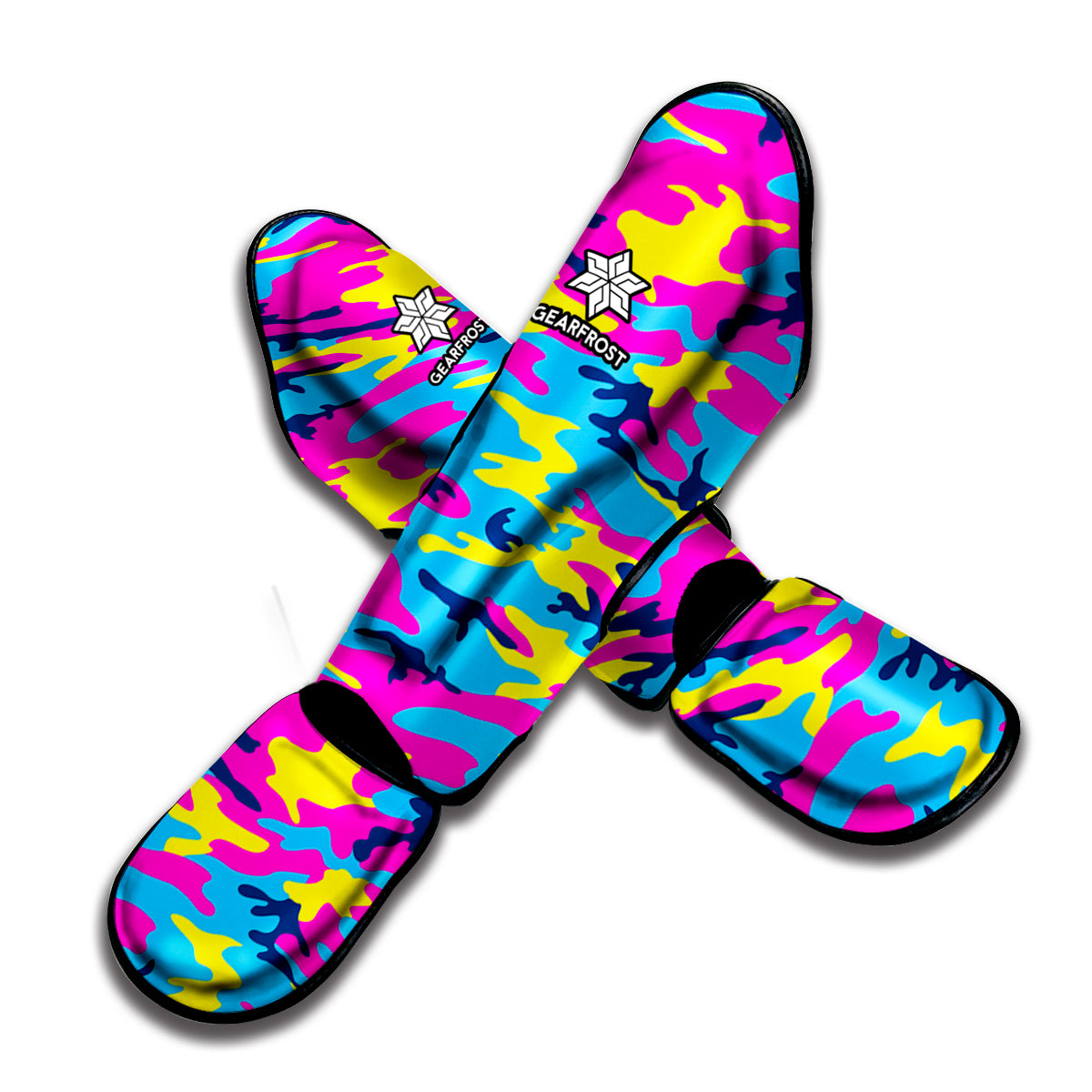 Neon Camouflage Print Muay Thai Shin Guard