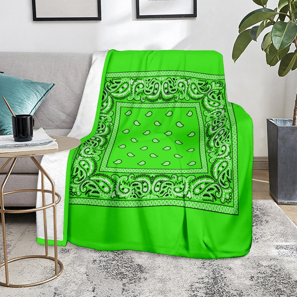 Neon Green Bandana Blanket