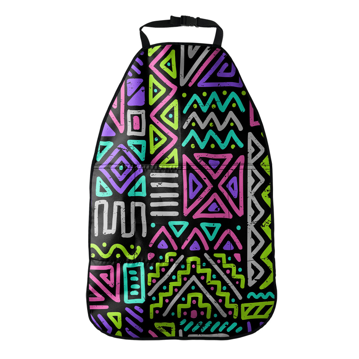 Neon Native Aztec Pattern Print Car Seat Organizers