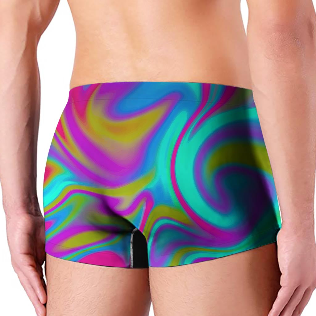 Neon Psychedelic Trippy Print Men's Boxer Briefs
