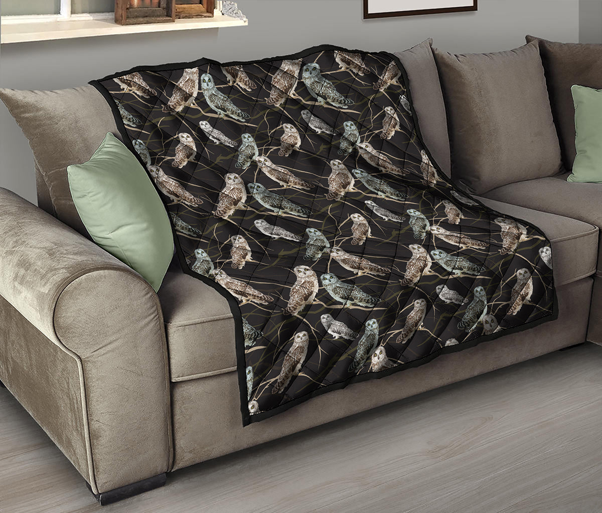 Night Owl Pattern Print Quilt