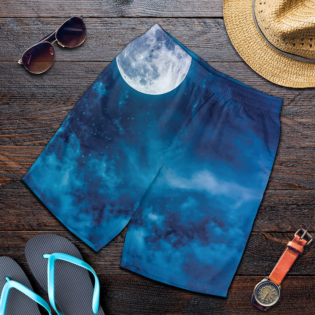 Night Sky And Moonlight Print Men's Shorts