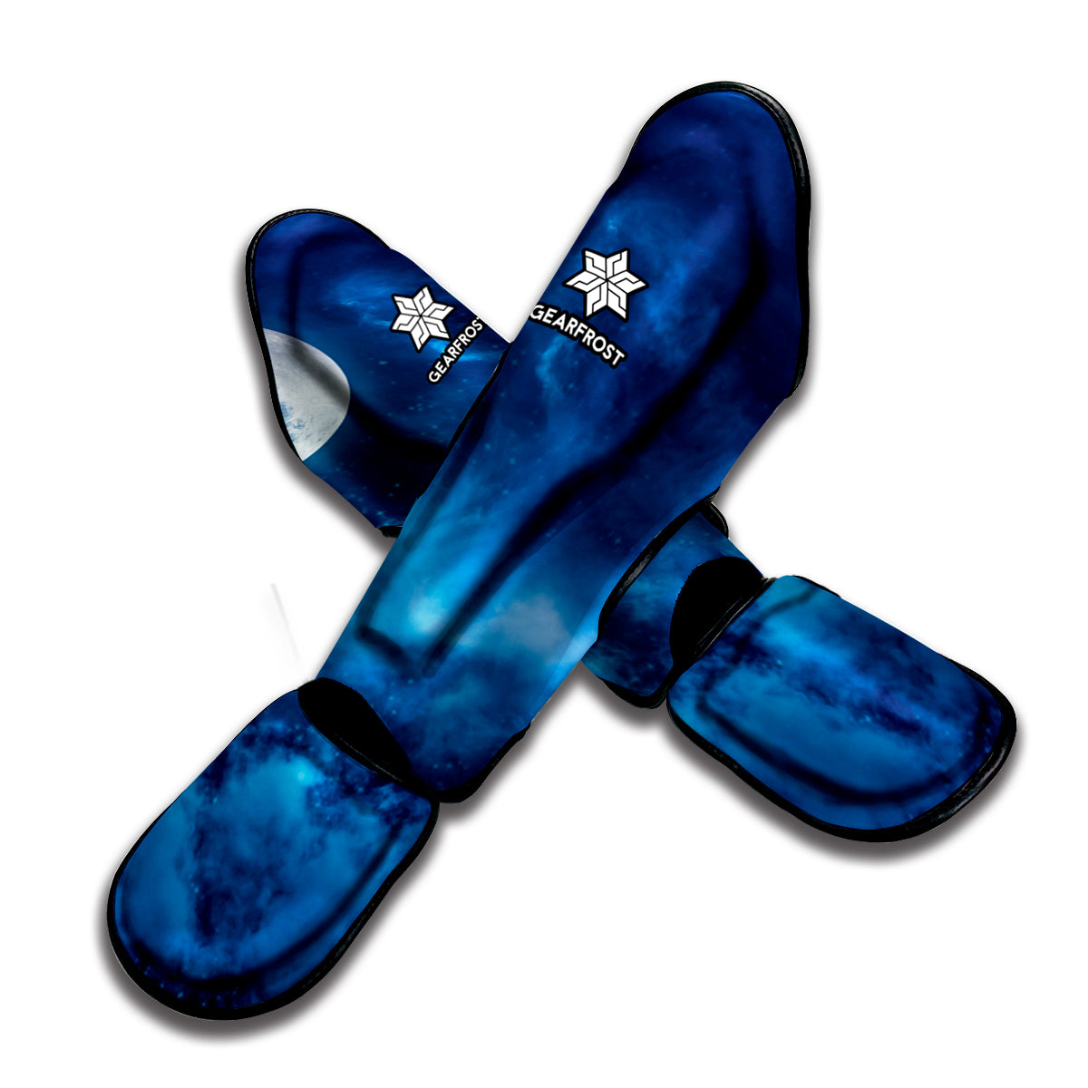 Night Sky And Moonlight Print Muay Thai Shin Guard