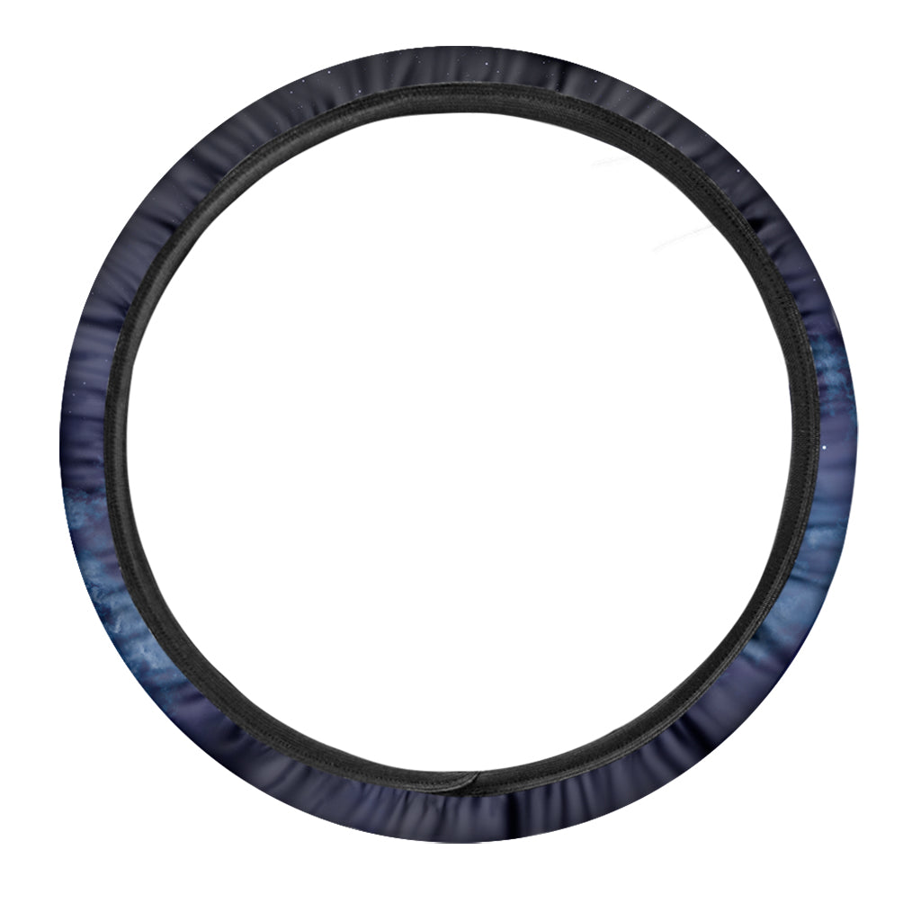 Night Sky Full Moon Print Car Steering Wheel Cover
