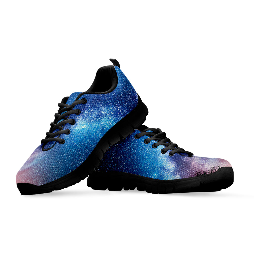 Night Sky Milky Way Print Black Sneakers