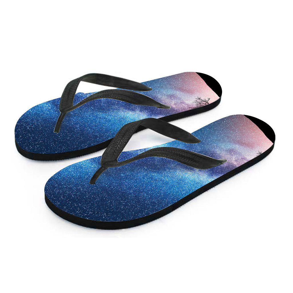 Night Sky Milky Way Print Flip Flops