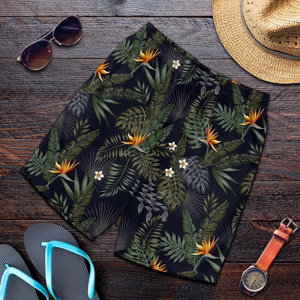 Night Tropical Hawaii Pattern Print Men's Shorts