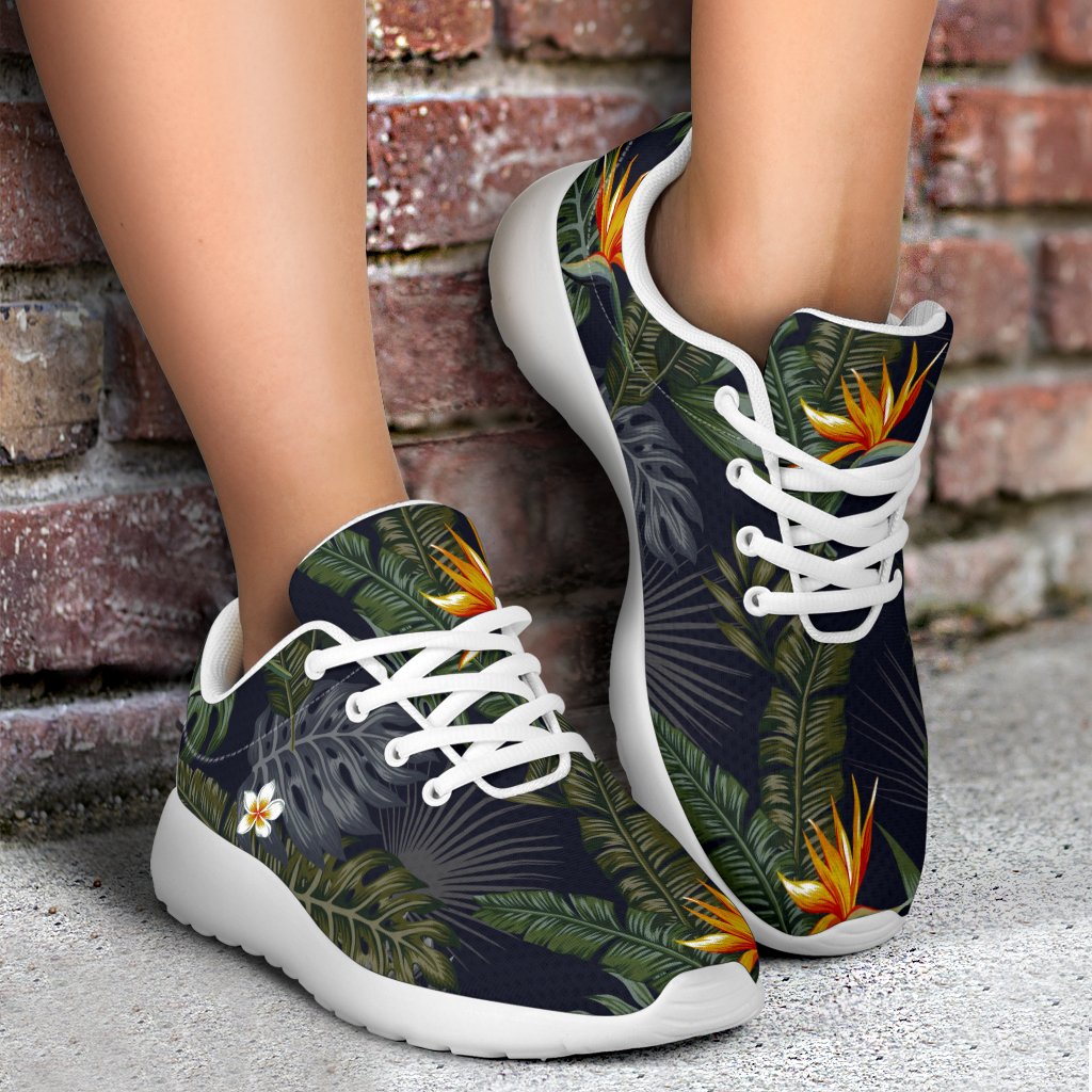 Night Tropical Hawaii Pattern Print Sport Shoes GearFrost