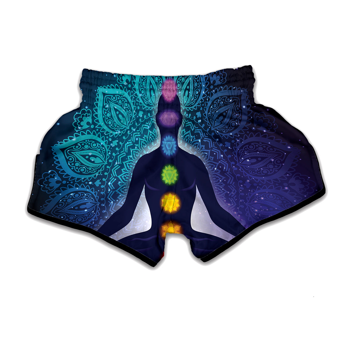 Nine Chakras Aura Print Muay Thai Boxing Shorts
