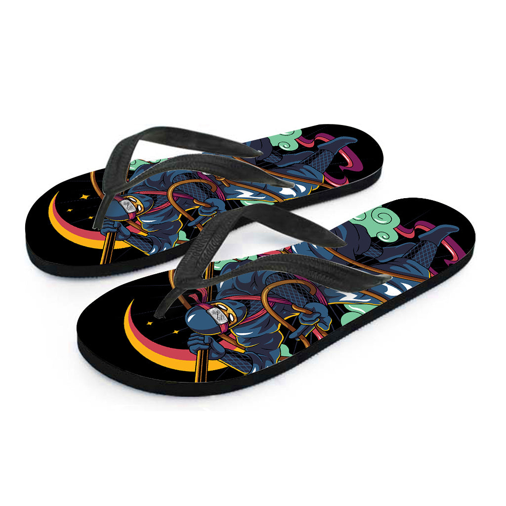 Ninja Warrior Print Flip Flops