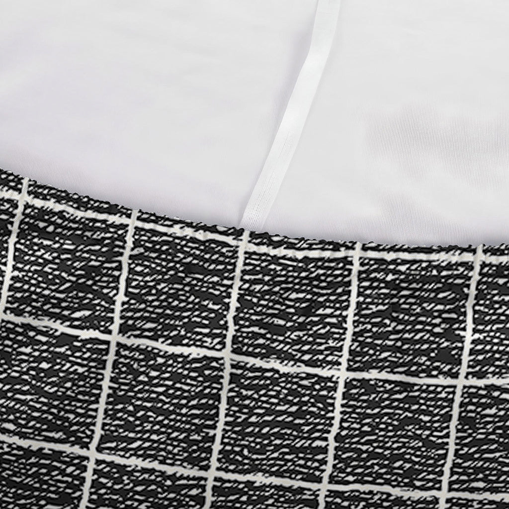 Noisy Windowpane Pattern Print Sofa Cover
