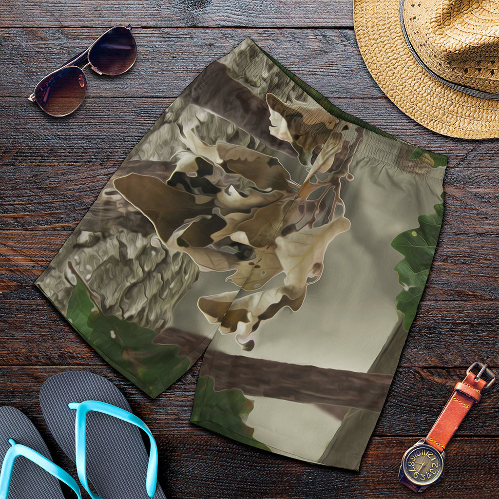 Oak Tree Hunting Camouflage Print Men's Shorts