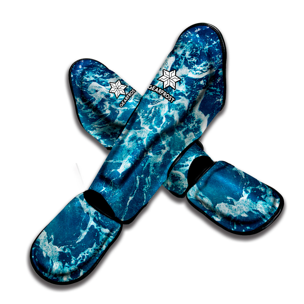 Ocean Surface Print Muay Thai Shin Guard