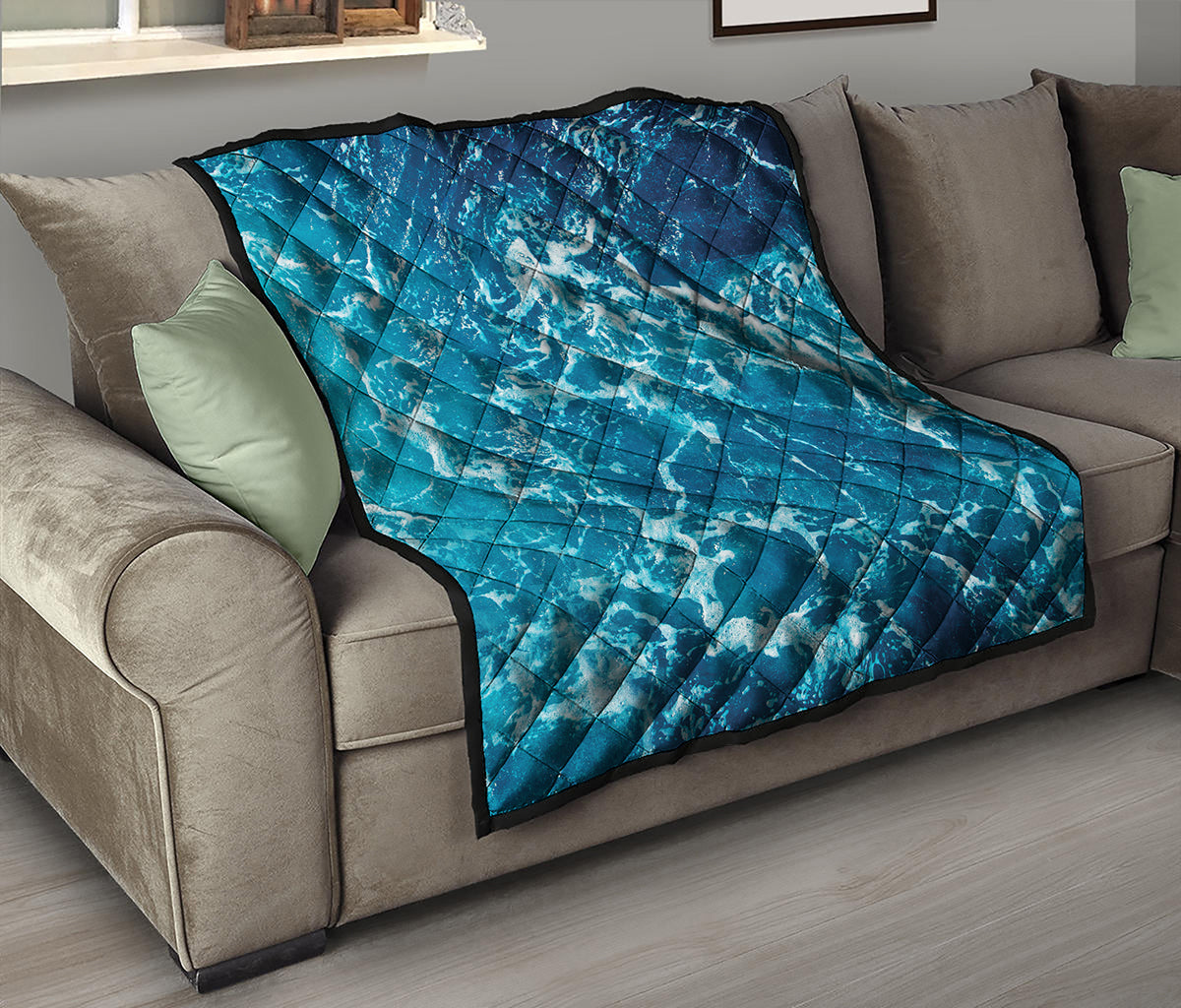 Ocean Surface Print Quilt