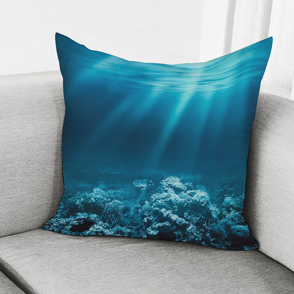 Ocean Underwater Print Pillow Cover