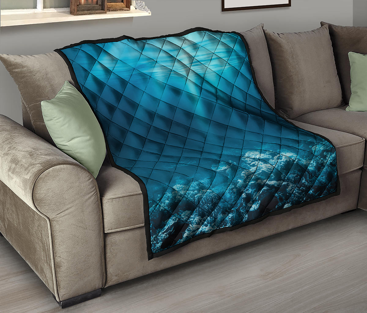 Ocean Underwater Print Quilt