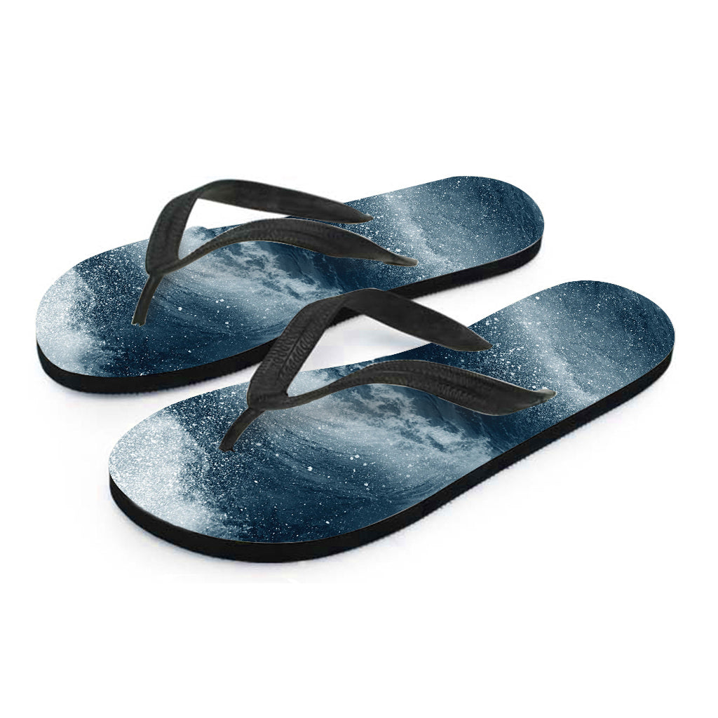 Ocean Wave Print Flip Flops