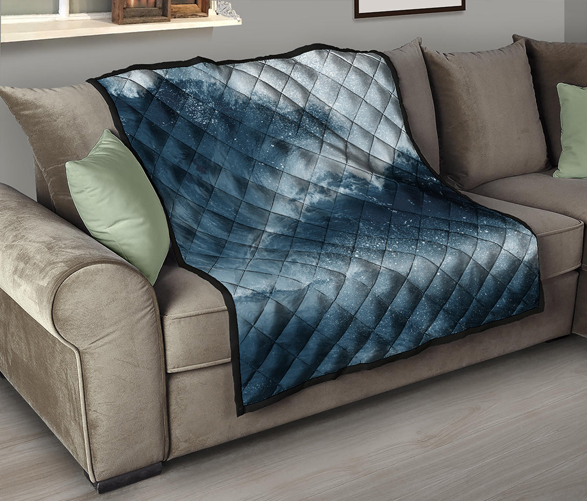 Ocean Wave Print Quilt