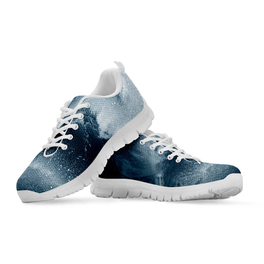 Ocean Wave Print White Sneakers