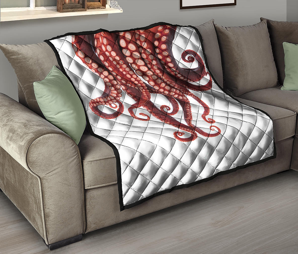 Octopus Tentacles Print Quilt