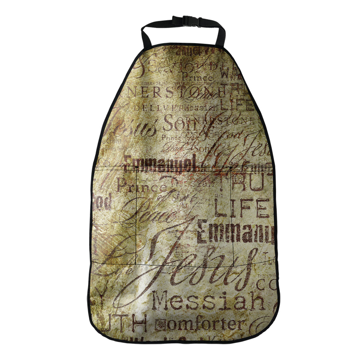 Old Religious Words Print Car Seat Organizers