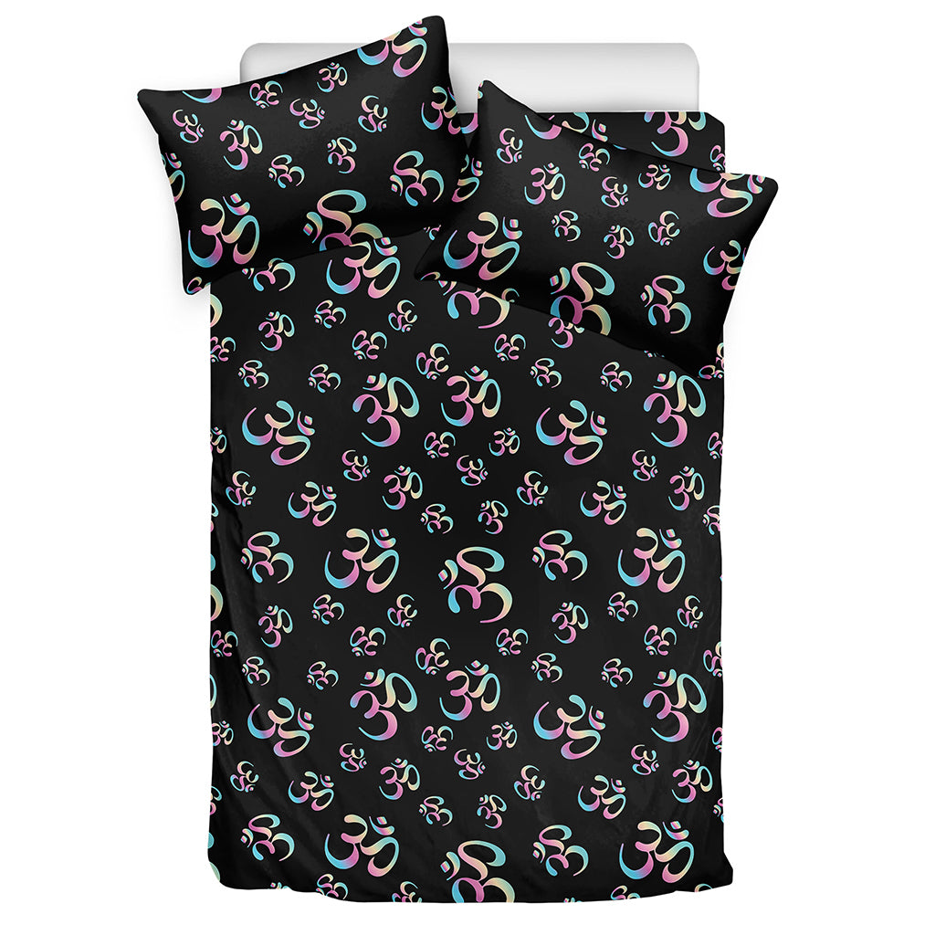 Om Sign Pattern Print Duvet Cover Bedding Set