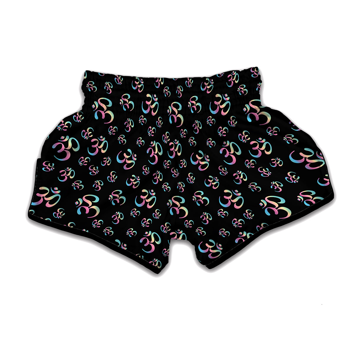 Om Sign Pattern Print Muay Thai Boxing Shorts