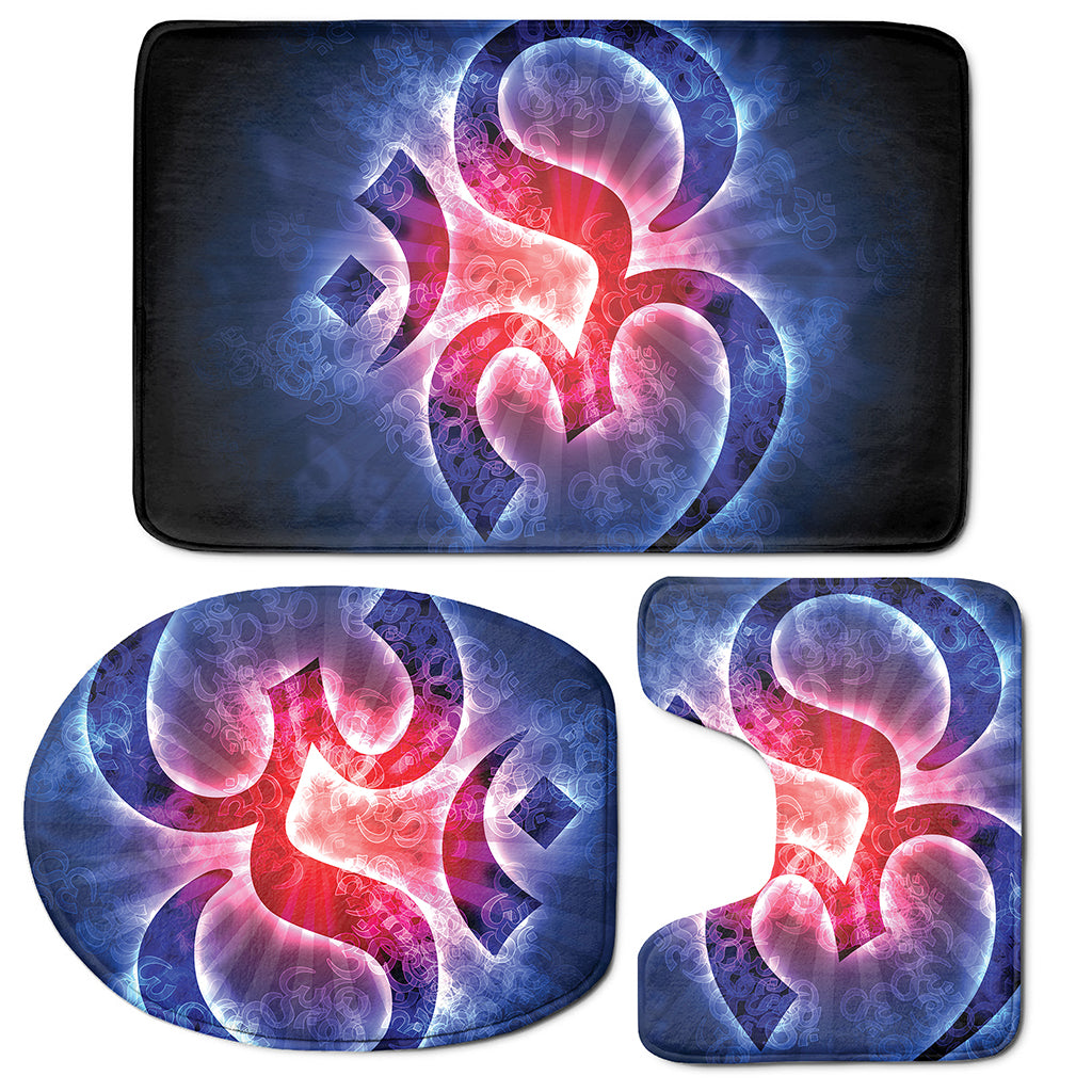 Om Sign Print 3 Piece Bath Mat Set
