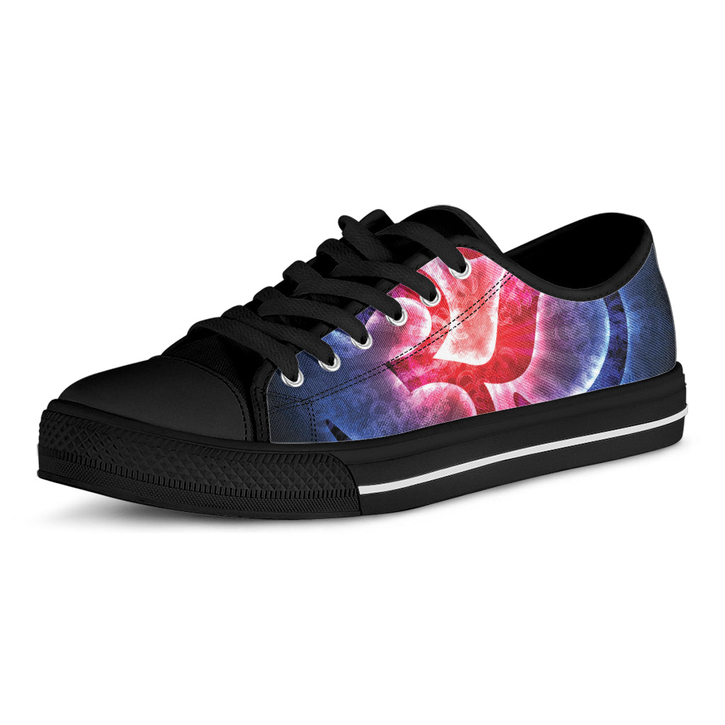 Om Sign Print Black Low Top Shoes