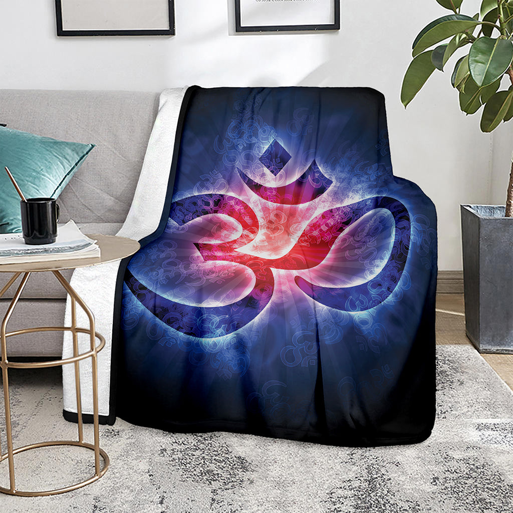 Om Sign Print Blanket