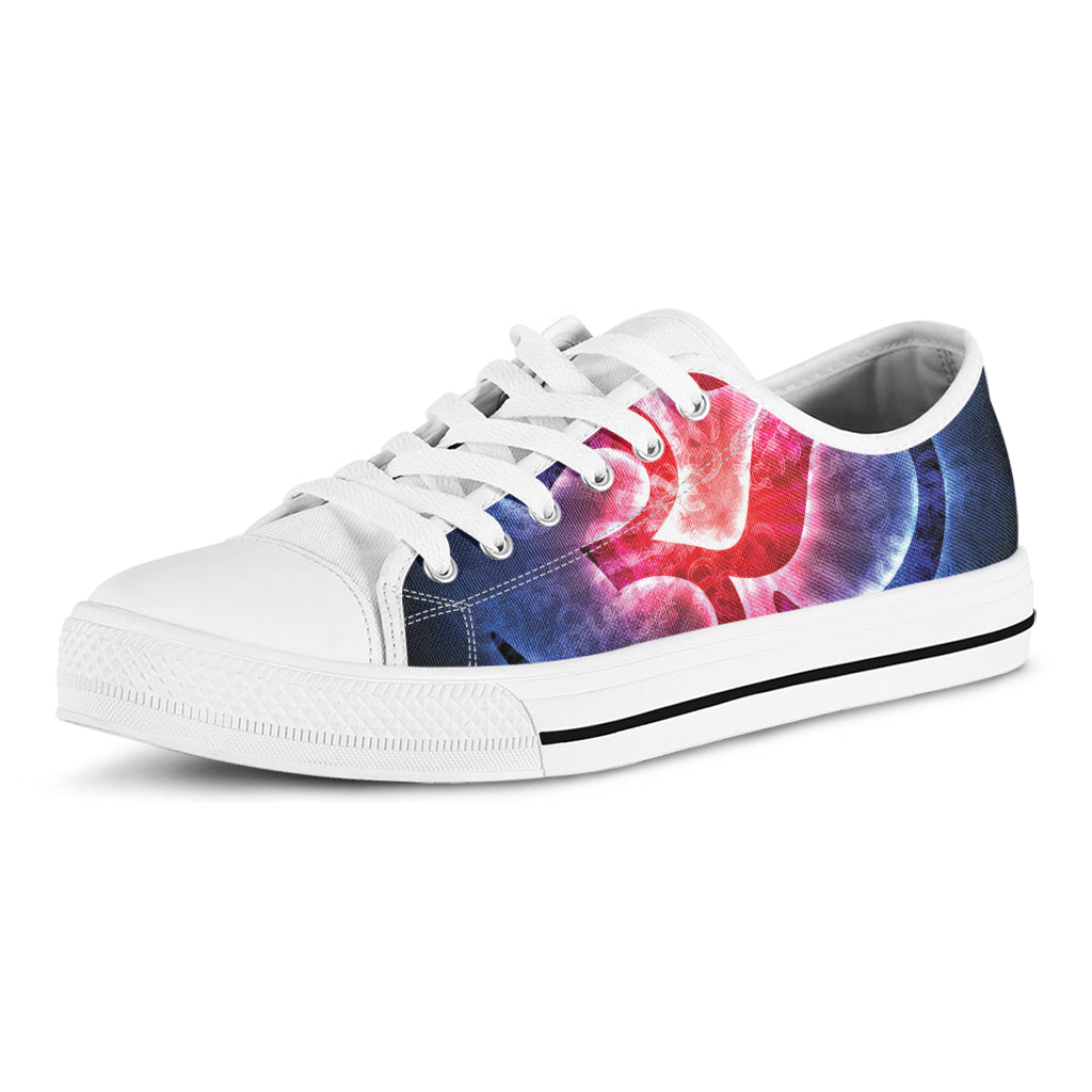 Om Sign Print White Low Top Shoes