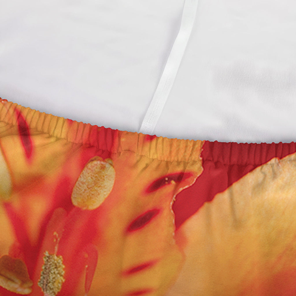 Orange Alstroemeria Print Sofa Cover