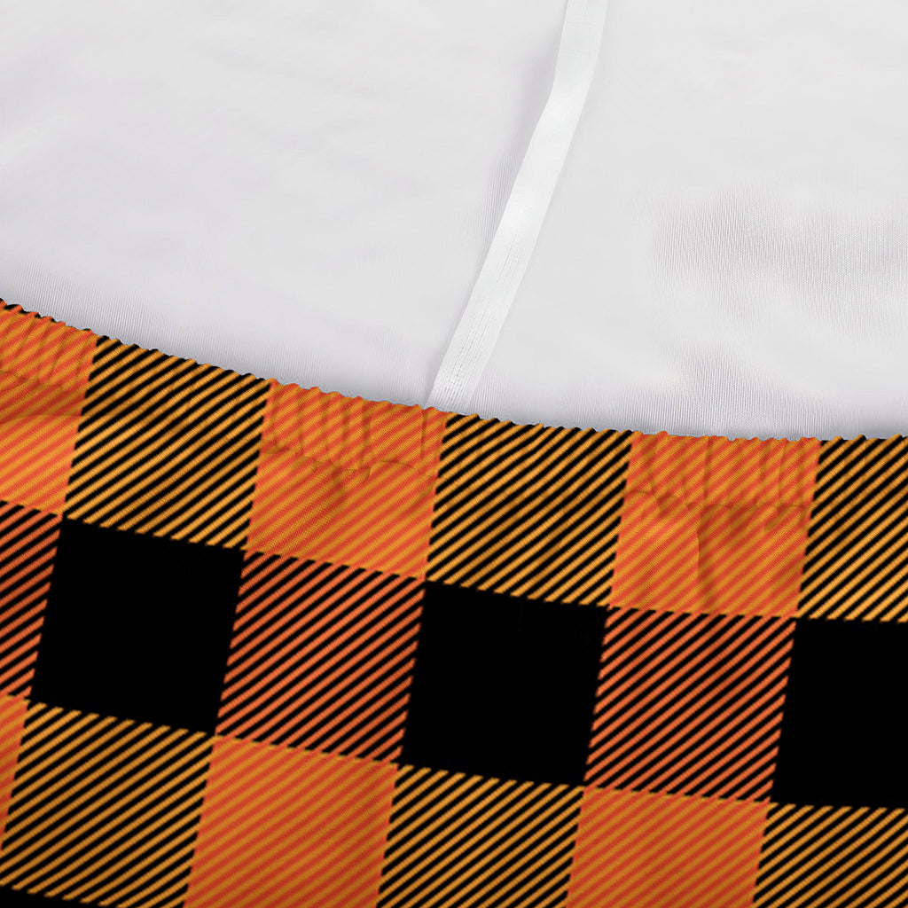 Orange And Black Buffalo Check Print Sofa Cover