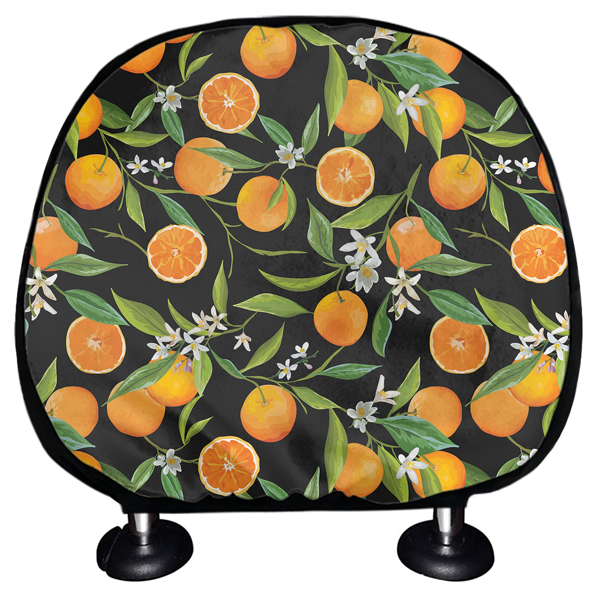 Orange Fruit Pattern Print Car Headrest Covers