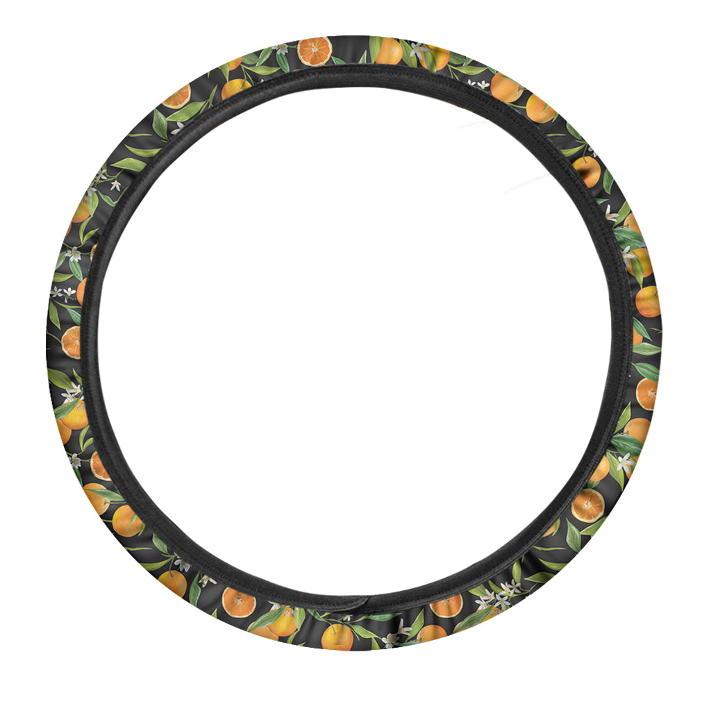 Orange Fruit Pattern Print Car Steering Wheel Cover