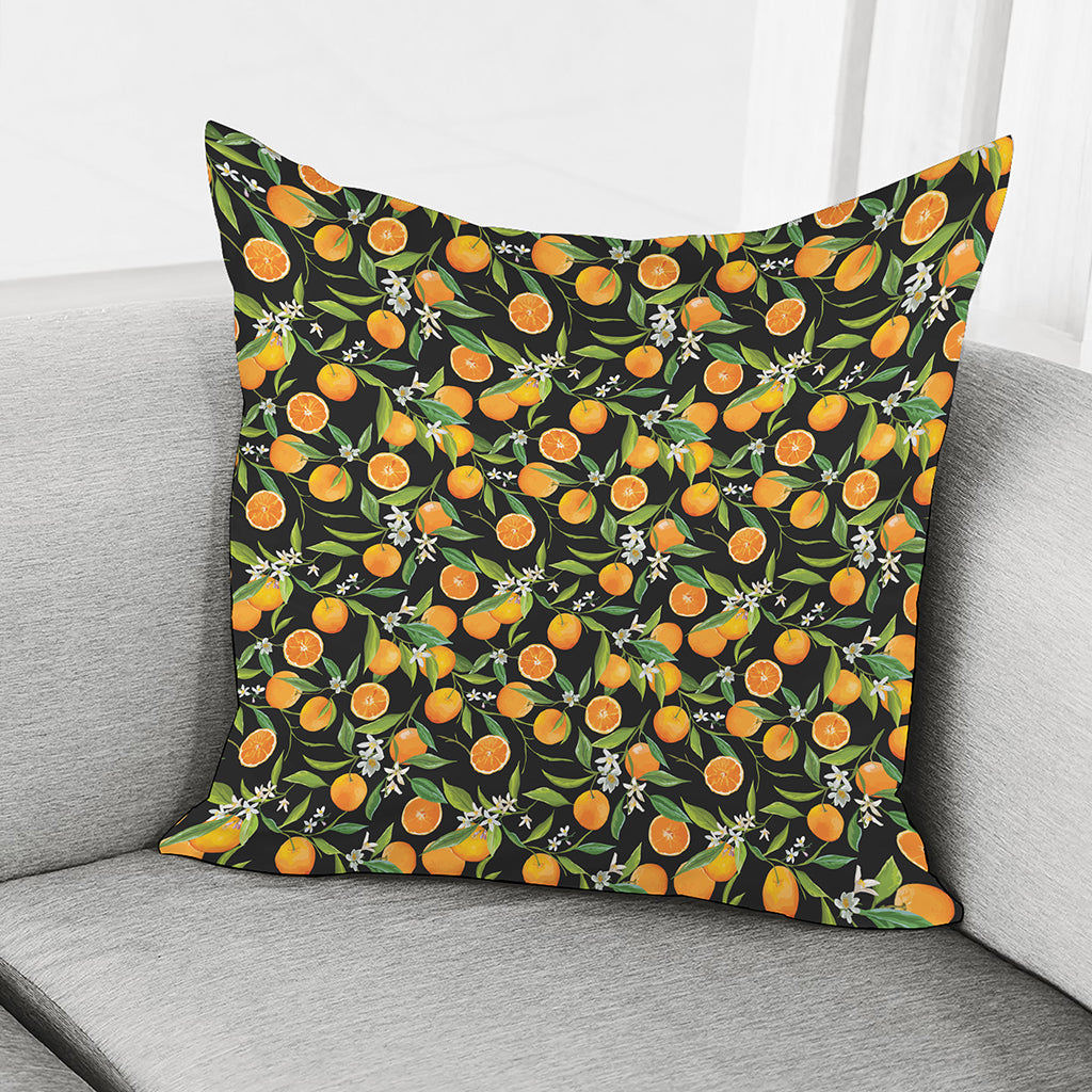 Orange Fruit Pattern Print Pillow Cover