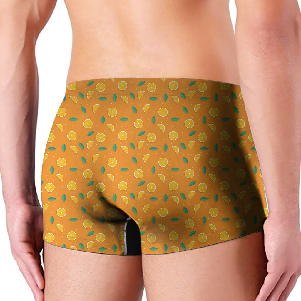 Orange Fruit Slices Pattern Print Men's Boxer Briefs
