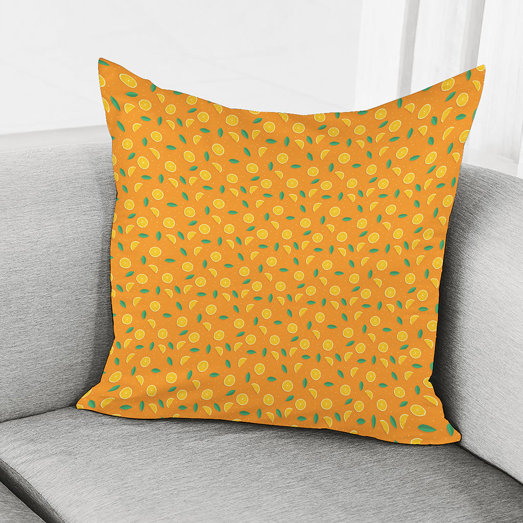 Orange Fruit Slices Pattern Print Pillow Cover
