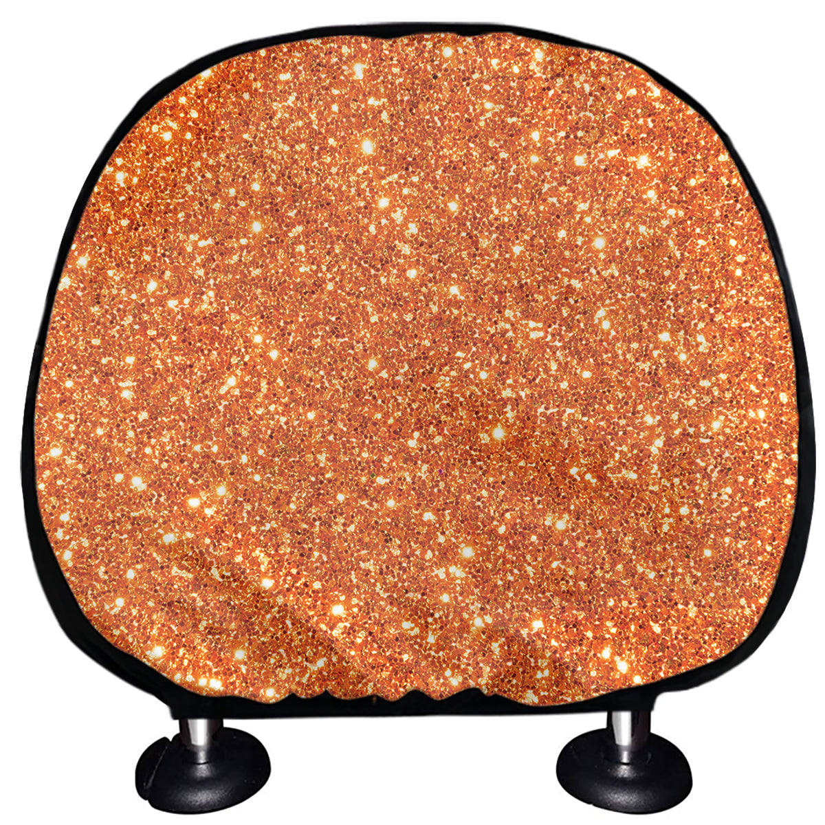 Orange Glitter Artwork Print (NOT Real Glitter) Car Headrest Covers