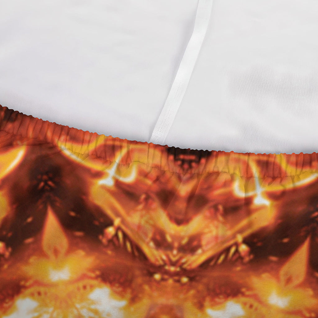Orange Kaleidoscope Print Sofa Cover